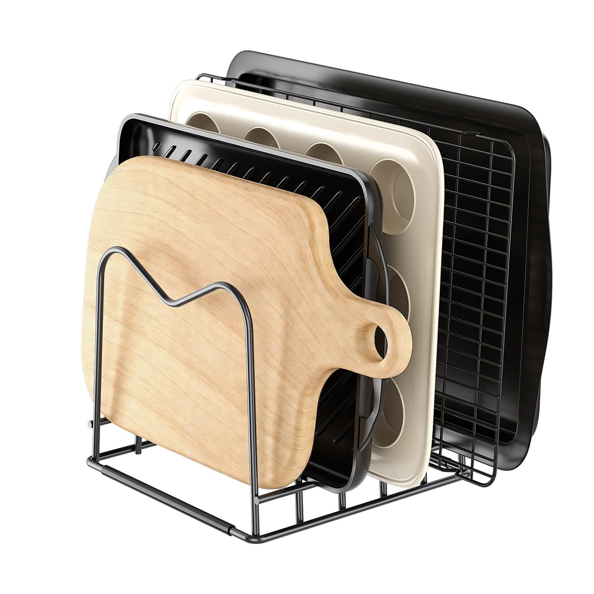 ORDORA Cutting Board Organizer Holder, Baking Sheet Rack - Image 1