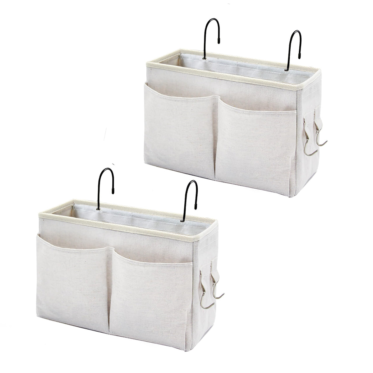 Bedside Caddy Organizer - Bedside Hanging Storage Bag with Hooks - Image 1