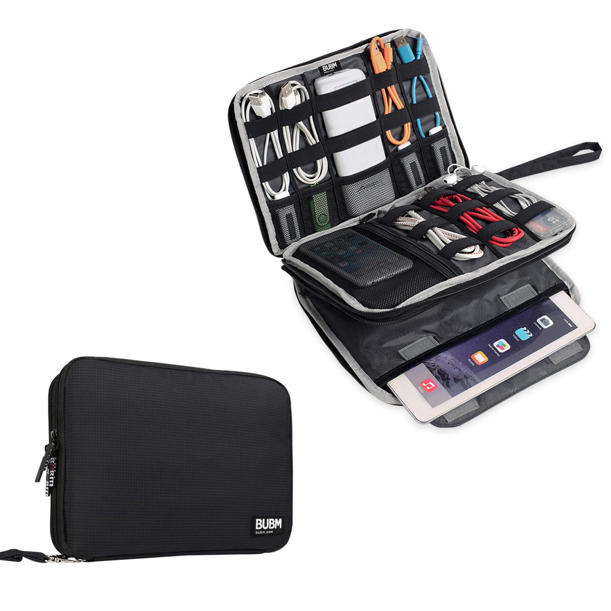 BUBM Double Layer Electronics Organizer/Travel Gadget Bag - Image 1