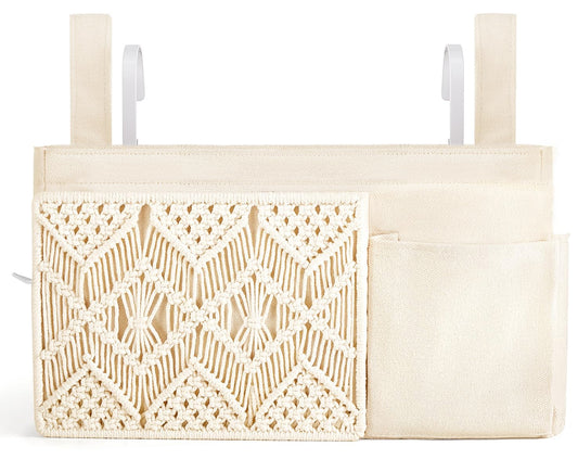 Mkono Bedside Caddy, Macrame Hanging Organizer - Image 1