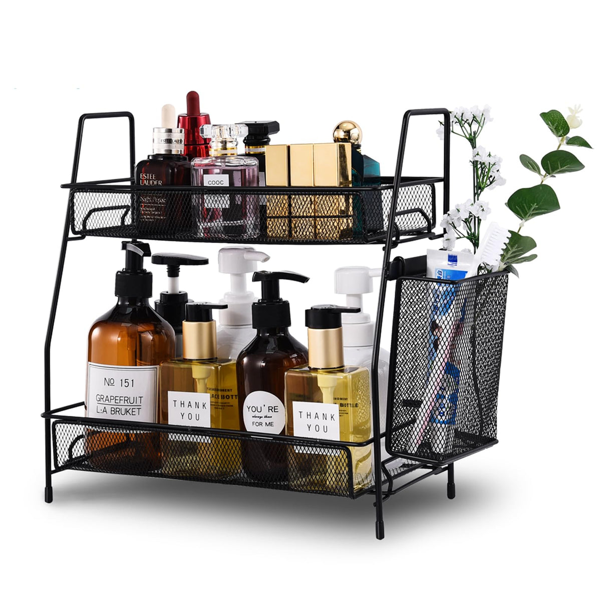 LEMIKKLE 2-Tier Bathroom Countertop Organizer,Skincare - Image 1