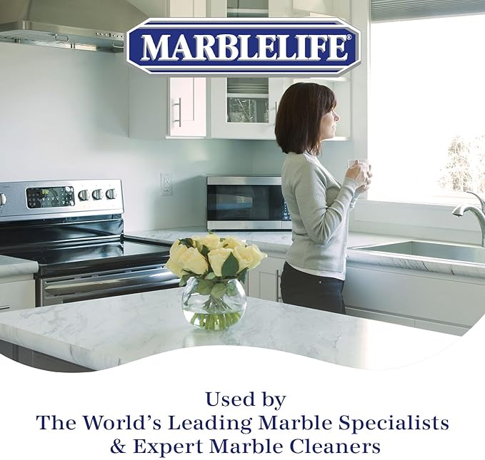 Marblelife Granite & Quartz Cleaner, Safe & Powerful Granite Countertop Cleaner, Oil & Wax Free Quartz Countertop, Effective Stone Care & Cleaning, Ready-To-Use Refill Gallon