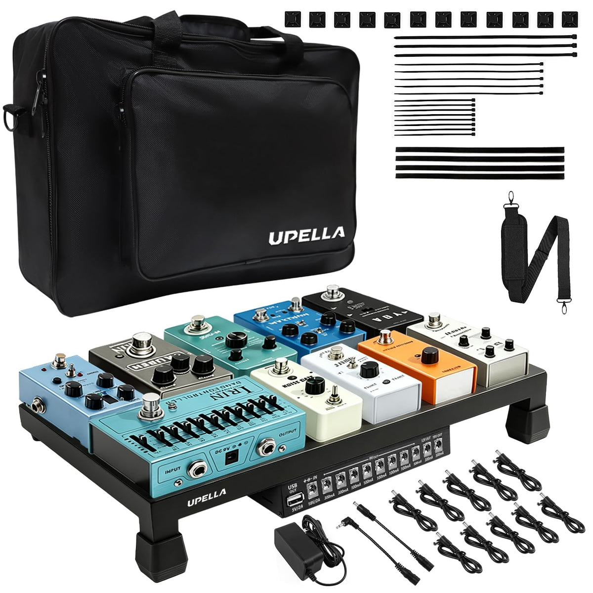 Guitar Pedal Board with True Isolated Pedal Power Supply - Image 1