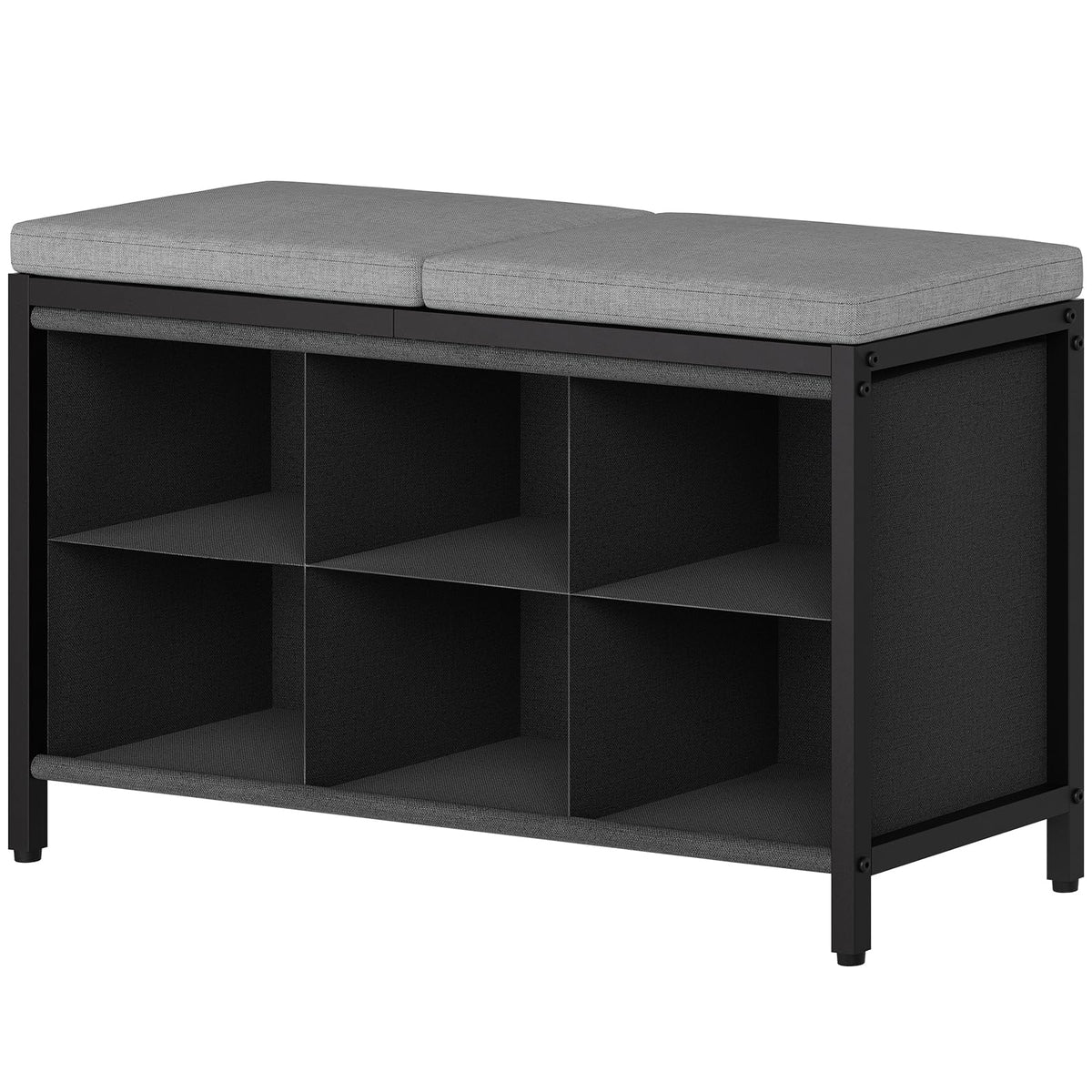 Shoe Storage Bench with Cushion, Entryway Bench - Image 1