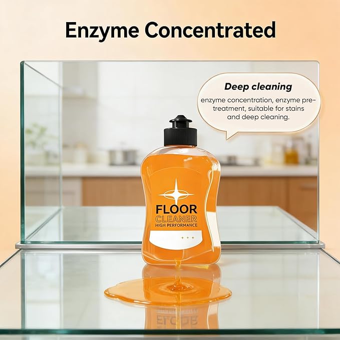 SAKER Stain Removing Floor Cleaner - 2026 New Acid Free Enzyme Formula, Concentrated Multi-Surface Solution for Hardwood/Stone/Tile/Laminate/Vinyl (1, 3.38 FL.OZ)