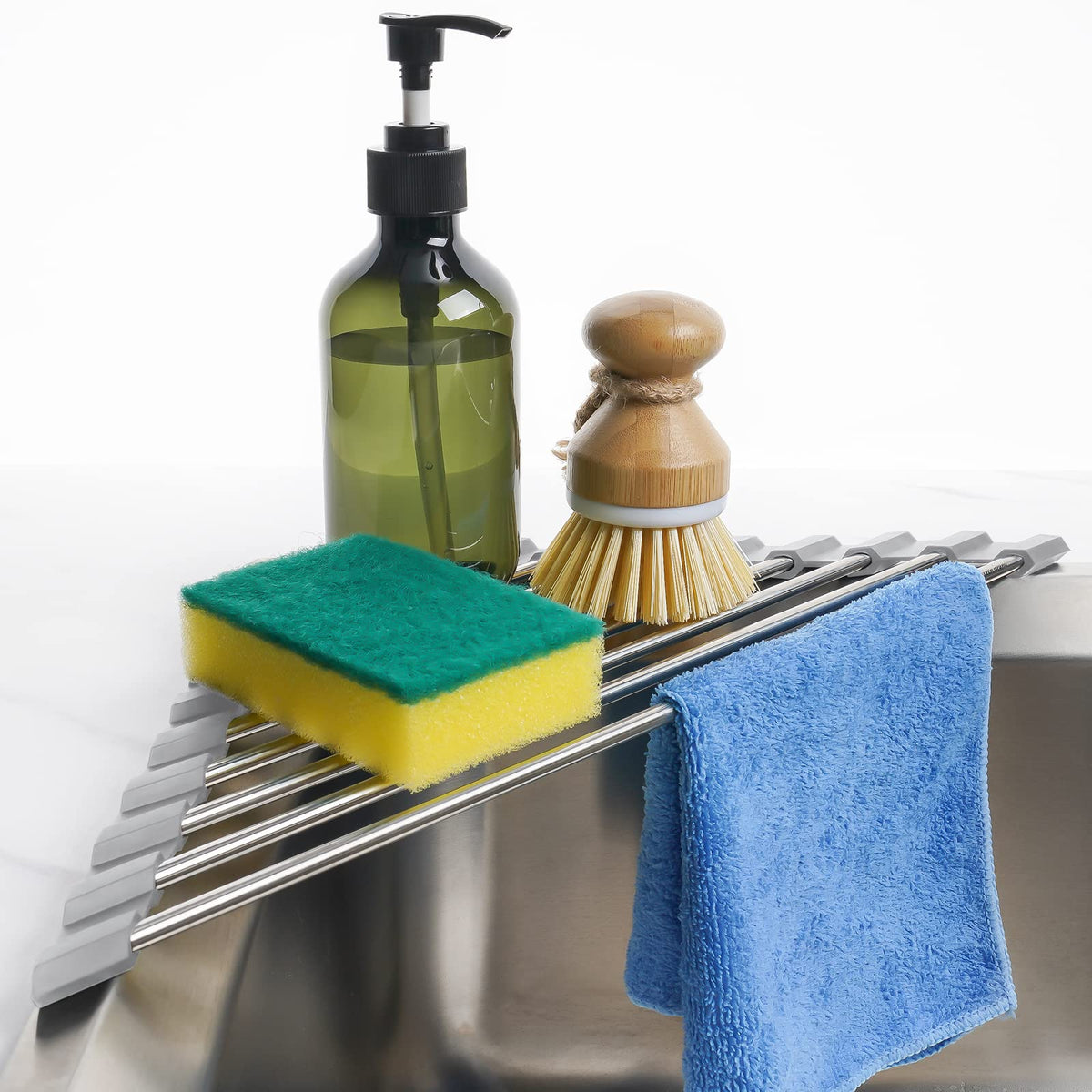 Tomorotec Triangle Roll-Up Dish Drying Rack for Sink | All Products - Image 1