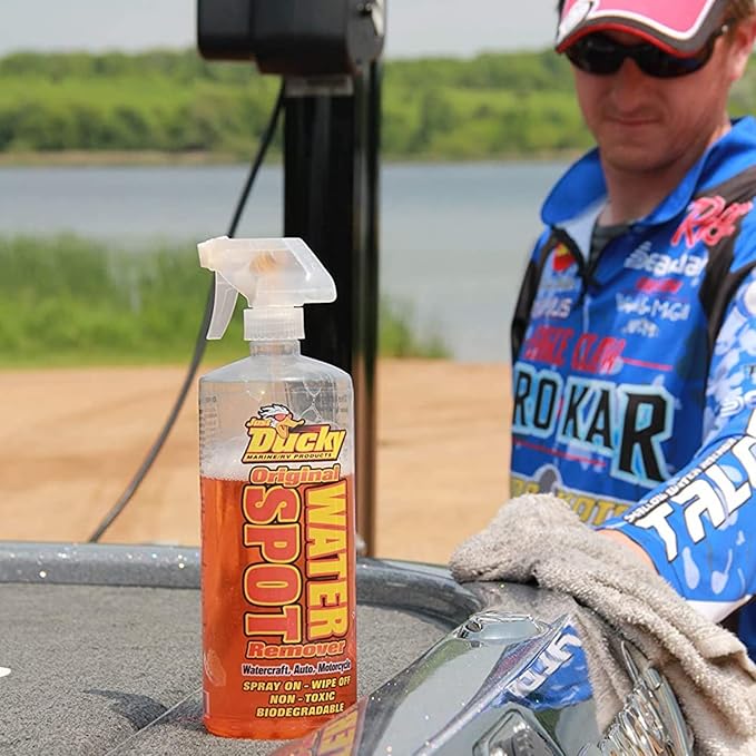 DUCKY PRODUCTS Original Water Spot Remover: Spray for Boat, Car, Motorcycle & RV Exterior Detailing, 128 oz