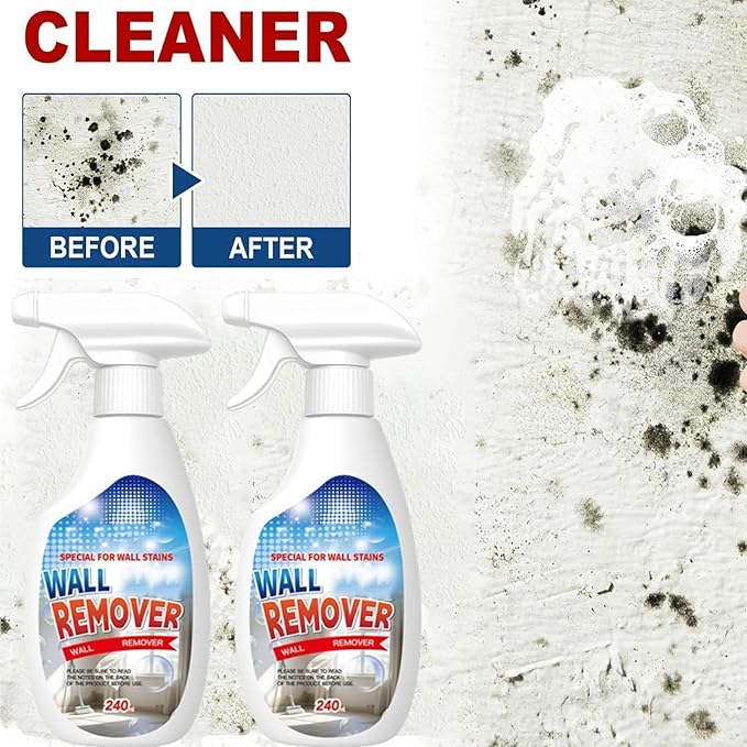Highly Effective Removal Spray,2026New Wall Cleaner Spray,Wall Remover Multi-Surface Cleaning Solution,Dirt, Dust And Stain Remover,For Wood,Tile,Fabric,Bathrooms,Kitchens (2 Set)