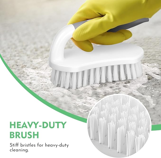 SetSail Toilet Brush and Plunger Set, Toilet Plungers for Bathroom Heavy Duty Toilet Bowl Brush and Holder+2 Pack Heavy-Duty Scrub Brushes with Stiff Bristles Cleaning Brush for Bathroom,Tub