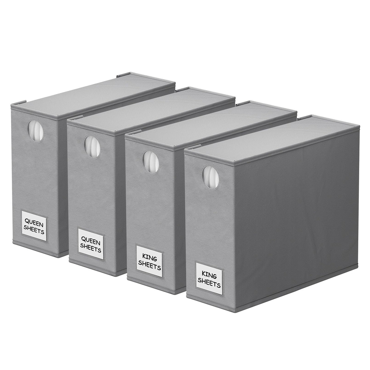 SpaceAid 4 Pack Bed Sheet Organizers and Storage - Image 1