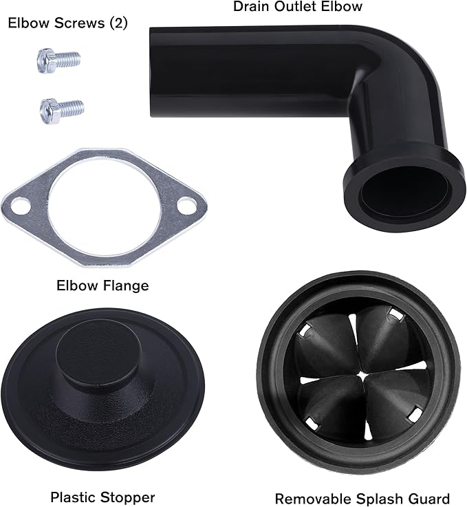 TITAN 10-US-TN-760-3B Torque Garbage Disposal System with Stainless Steel Impellers & Griding Components, Black (1/2 HP | Mid Duty)