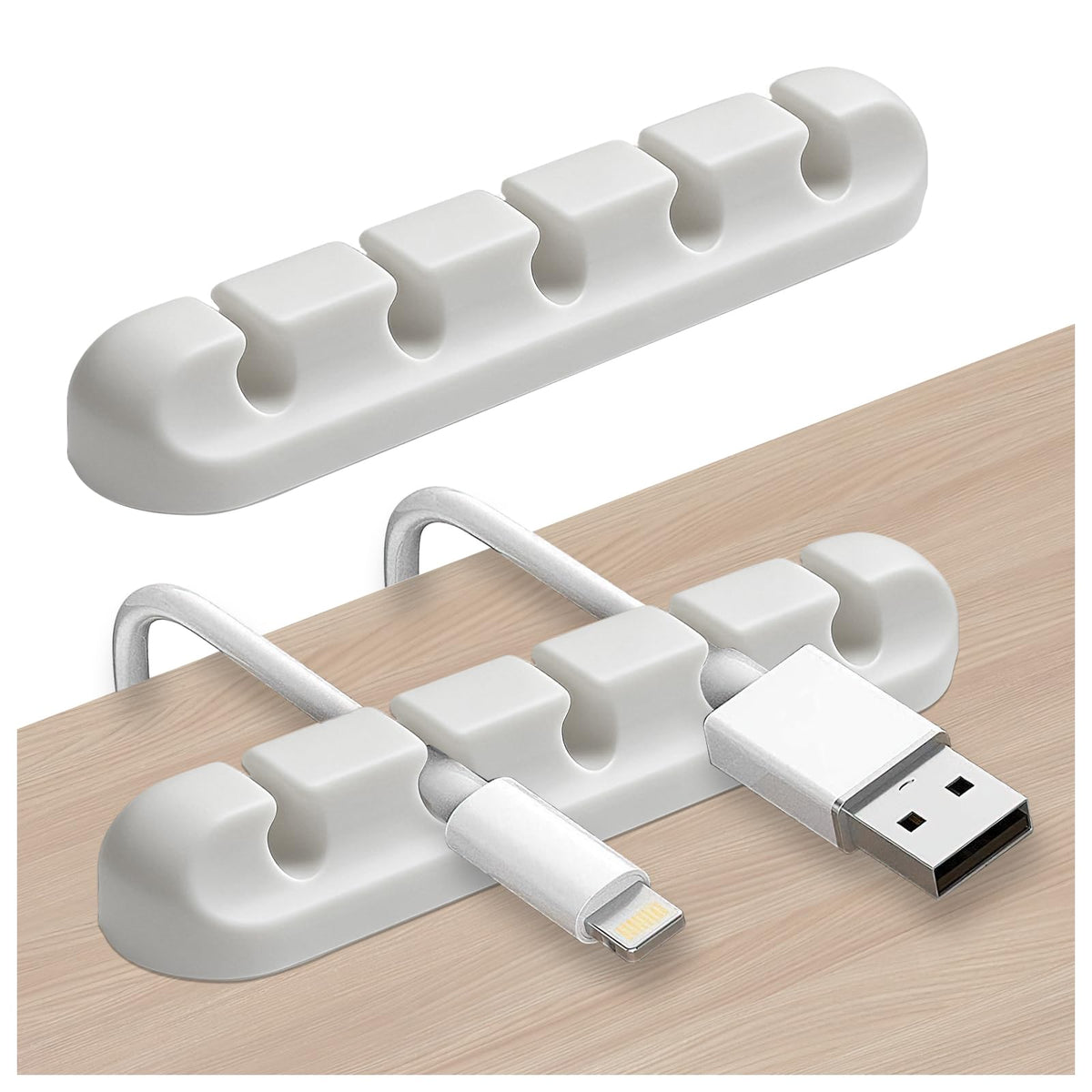 2 Packs Cable Clips, Cable Organizers for Cords - Image 1