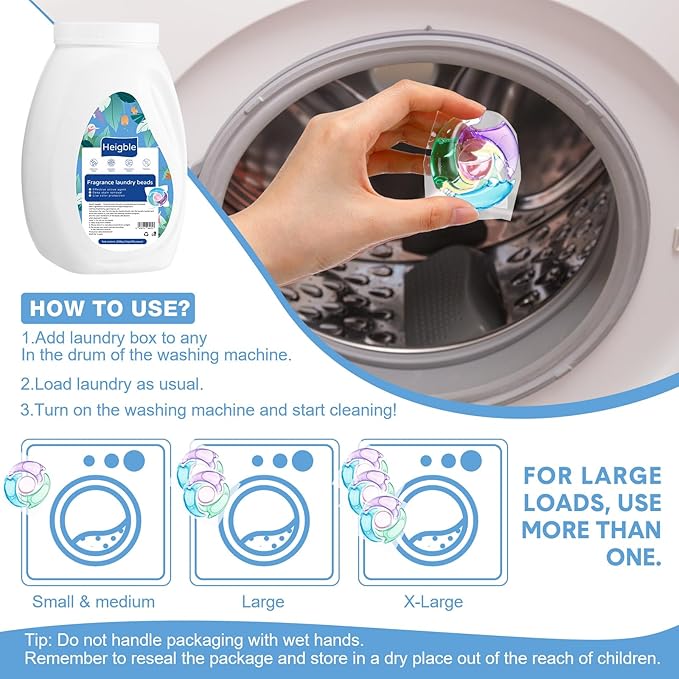 600 Count Laundry Detergent Pacs Bulk 4 in 1 Washing Machine Detergent Pacs Concentrated Tackles Tough Odors, Fruity Aroma