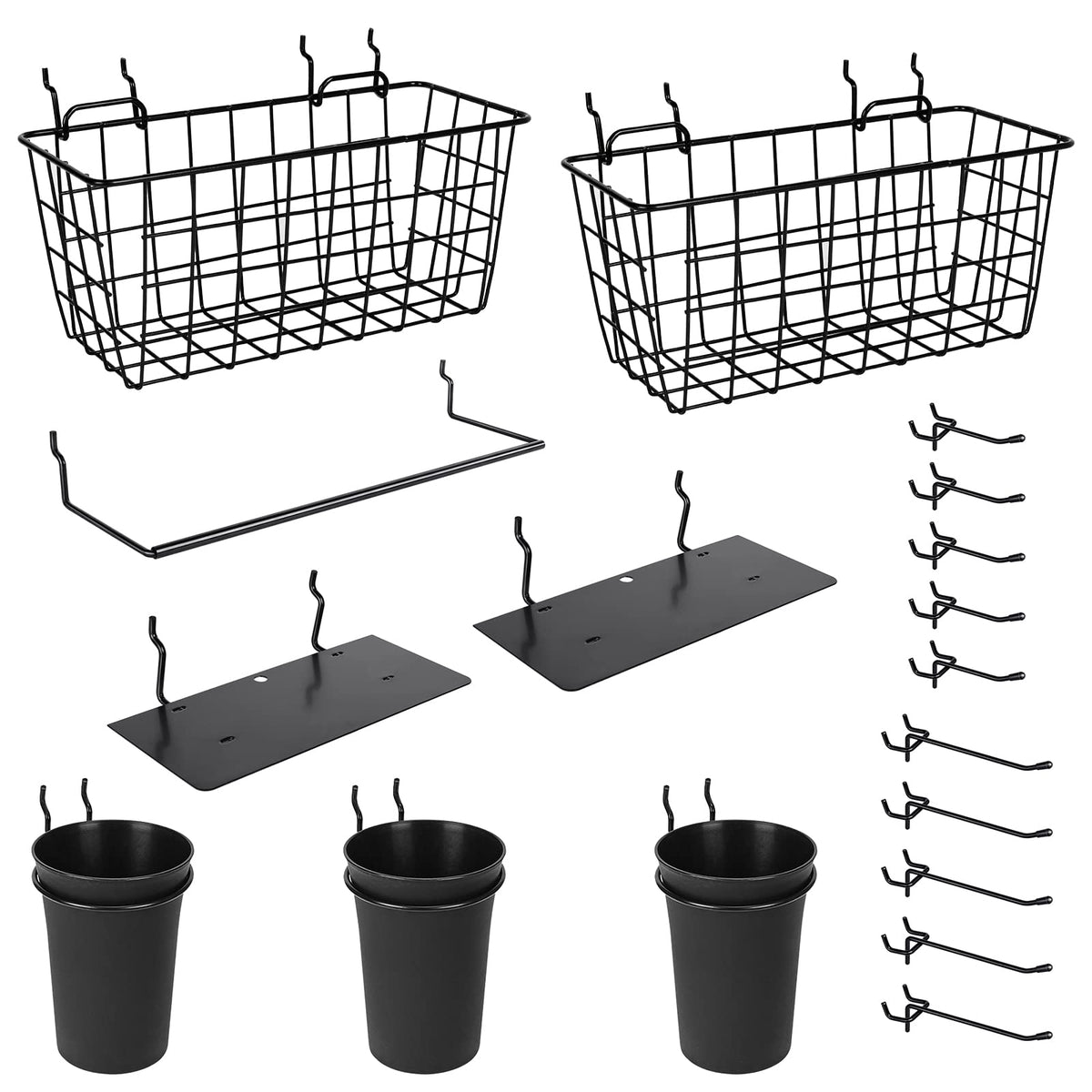 Pegboard Organizer Accessories 18 Pack, Peg Board Hooks - Image 1