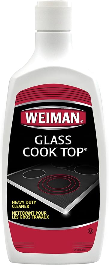 Weiman Cooktop Cleaner and Polish 18 Fluid Ounces - Heavy Duty, No Scratch, Glass-Ceramic Safe, Non-Abrasive