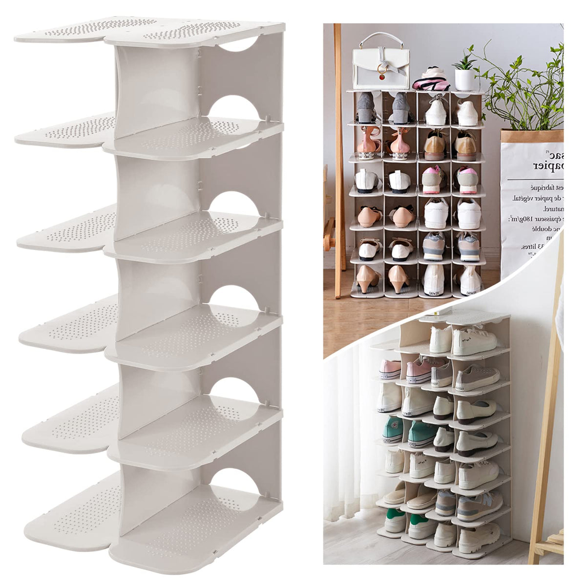 6-Tier Narrow Shoe Rack for Small Entryways, Space-S | All Products - Image 1