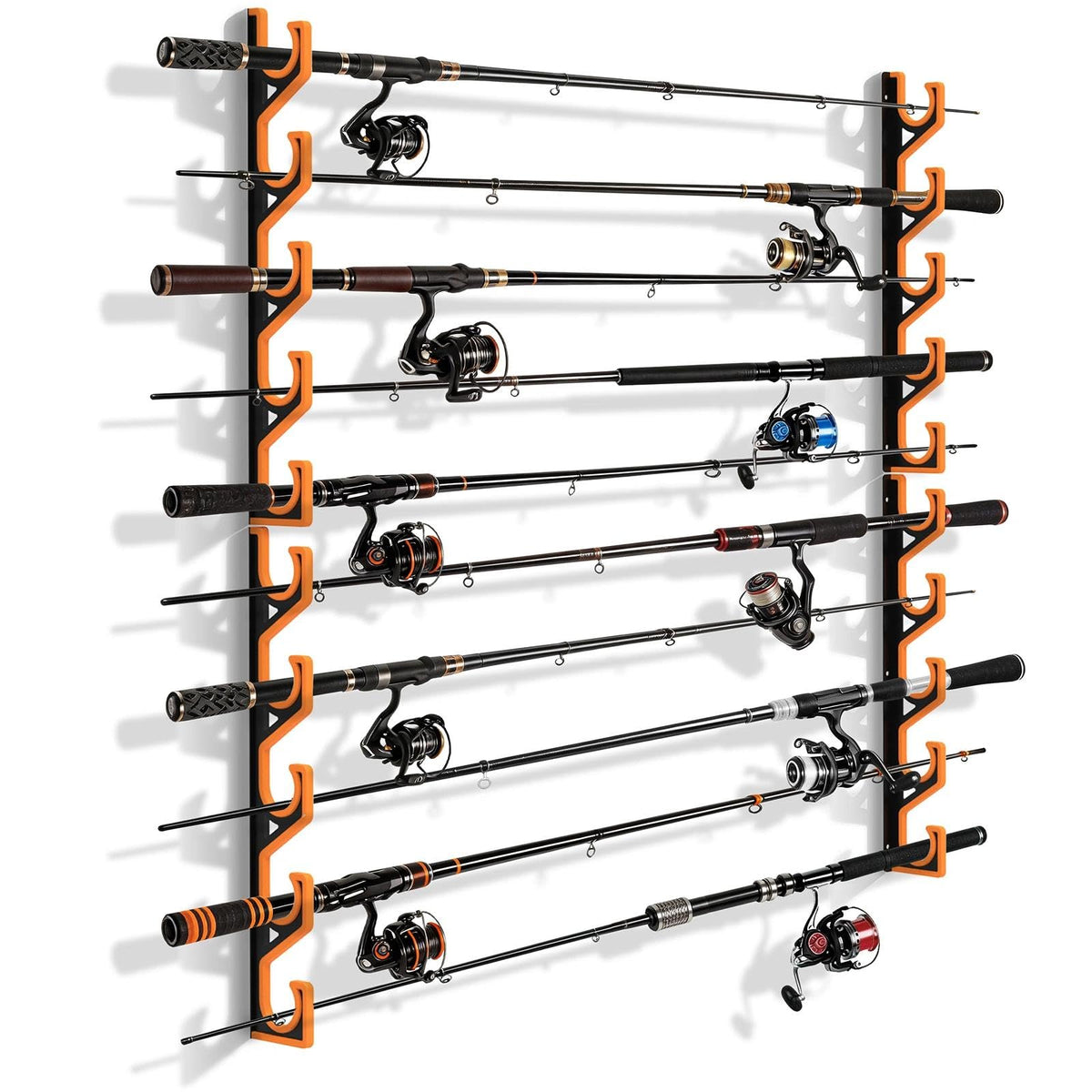 2 Pack Horizontal Fishing Rod Holders for Garage Wall & - Image 1