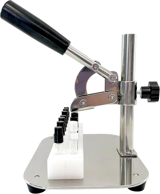 Manual Perfume Bottle Spray Bottle Capping Machine, Perfume Sample Bottle Capper for 10mm and 11mm small bottles (WN024)