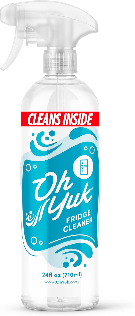 Oh Yuk Fridge Cleaner – Cleans Inside Refrigerator for Spotless, Food-Contact Safe Surfaces | Biodegradable, Vegan, Cruelty-Free | Effortlessly Lifts Sticky Messes & Dried-On Food | Spray Bottle