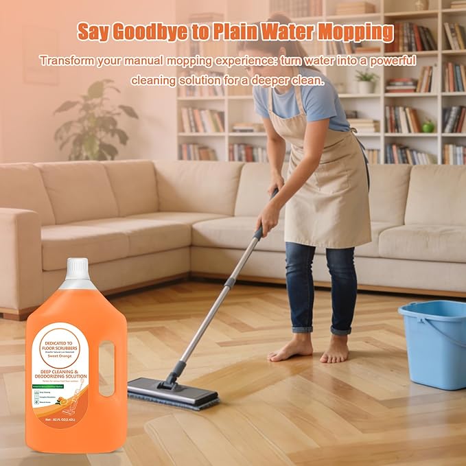 82 FL OZ/2.42 L Sweet Orange Scent Floor Cleaning Solution Compatible with Tineco iFLOOR 2/3/5 & FLOOR ONE S3/S5/S6/S7 PRO, Floor Cleaner Refill for All Cordless Wet/Dry Vacuum & Robot Vacuums Mop