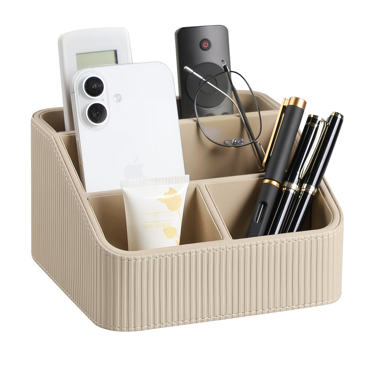 Small Remote Control Holder Bedside Nightstand Organizer Desk - Image 1