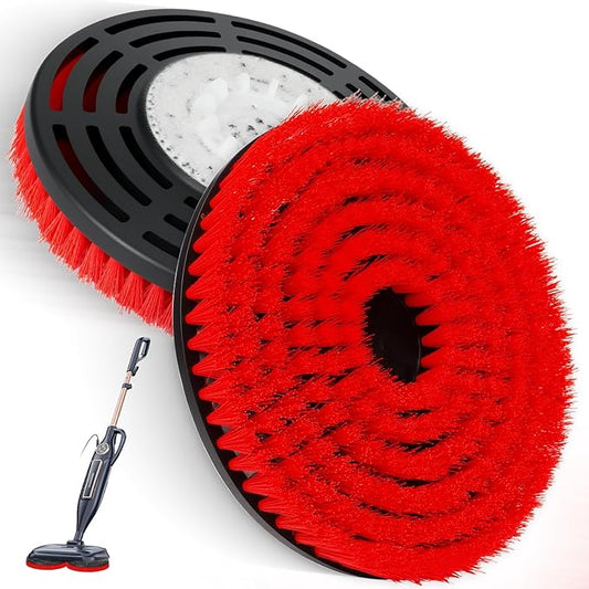 2 Pack Replacement Brush Heads for Shark Steam Mop S7000/S7001/S8201 Series, Deep Cleaning for Tiles Hardwood Floor (red)
