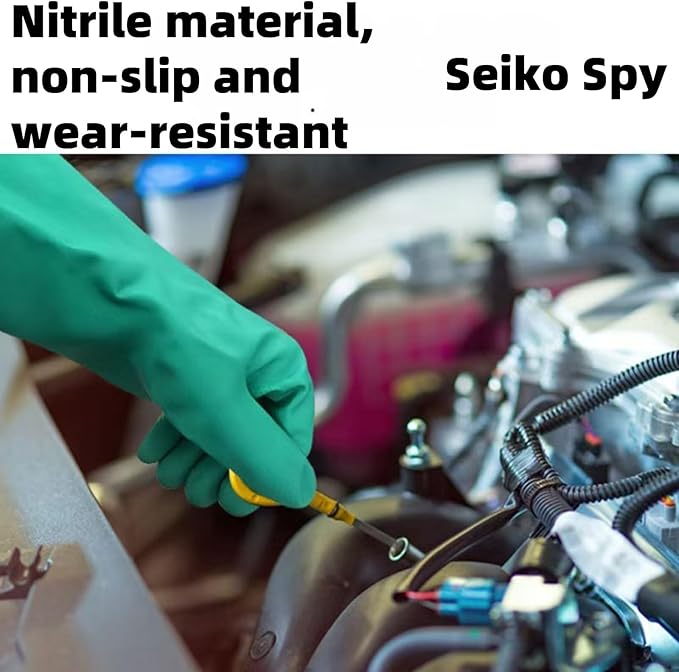 Long Sleeved Durable Nitrile Gloves 18in Reusable,Heavy duty Rubber Cleaning kitchen Cooking Anti Slip Dishwashing