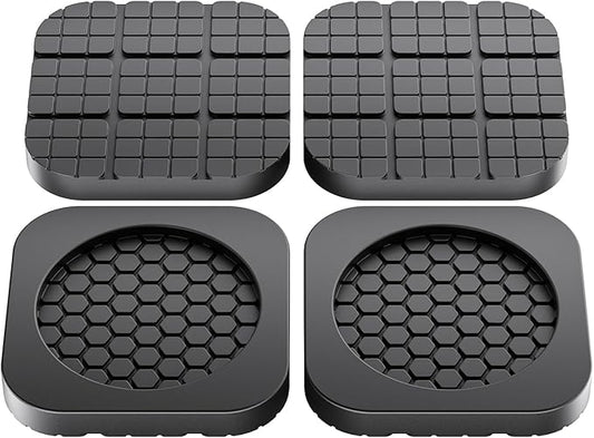 DEWEL Anti Vibration Pads for Washing Machine, Washer and Dryer Pedestals, Rubber Washing Machine Foot Pads Shock Absorbing & Non-Slip Protect The Laundry Room Floor (4 Pcs)