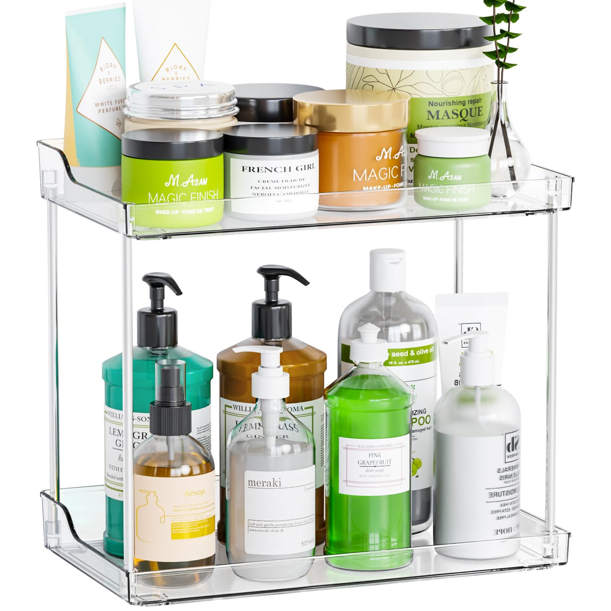 Yieach Clear Acrylic Bathroom Counter Organizers - Image 1