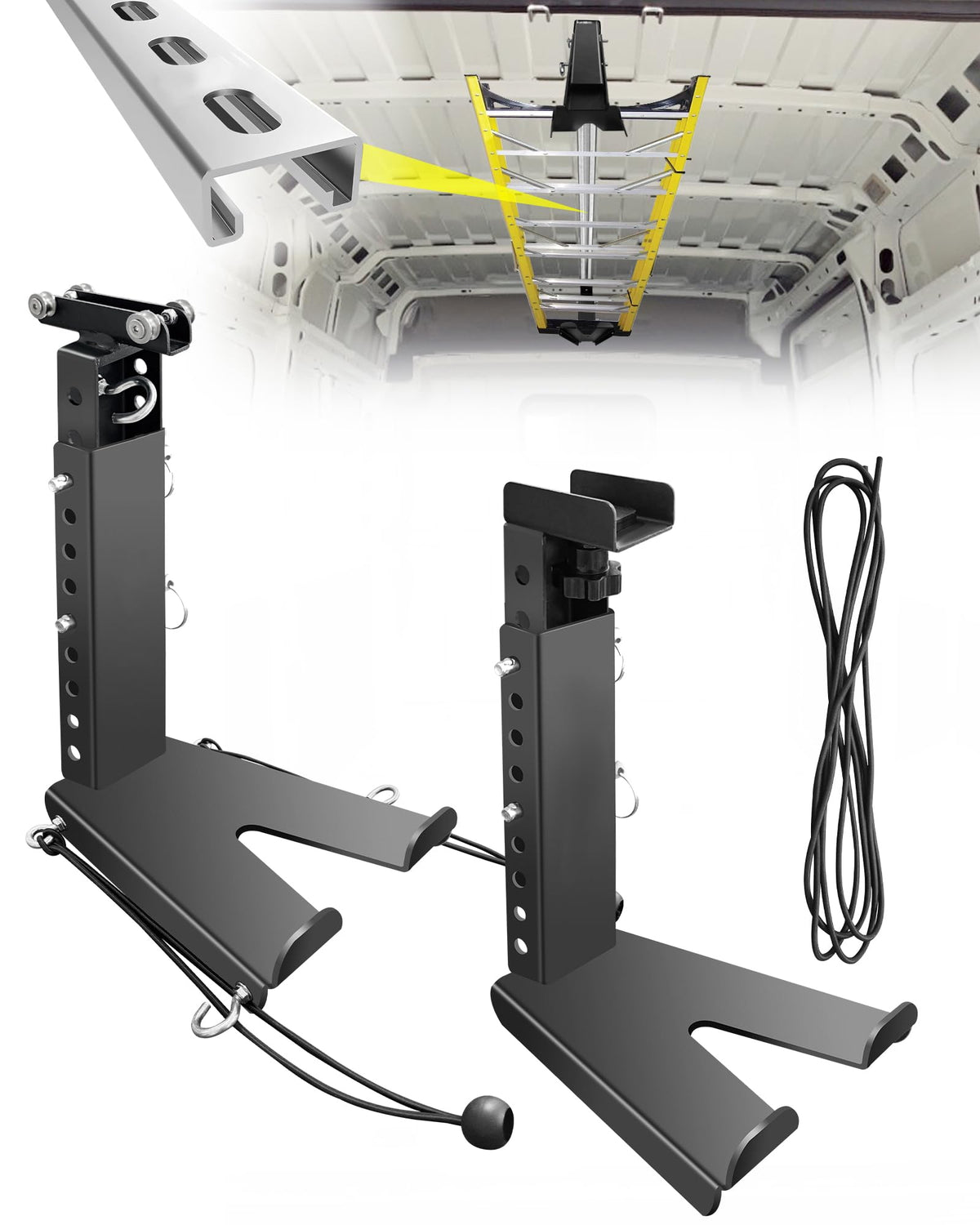 Van Interior Sliding Ladder Holder Storage System for Van - Image 1