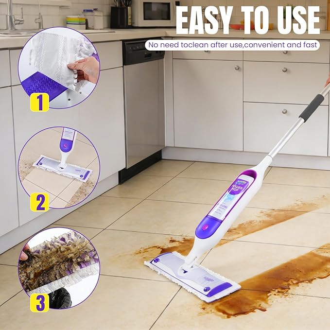 40pcs Power Mop Refills Pad, 5X Cleaning Multi-Surface Replacement for Swiffer Power Mop, Wet Pads Refill for Wood Floors & More, Compatible with Swiffer PowerMop Pads & Mopping Refills