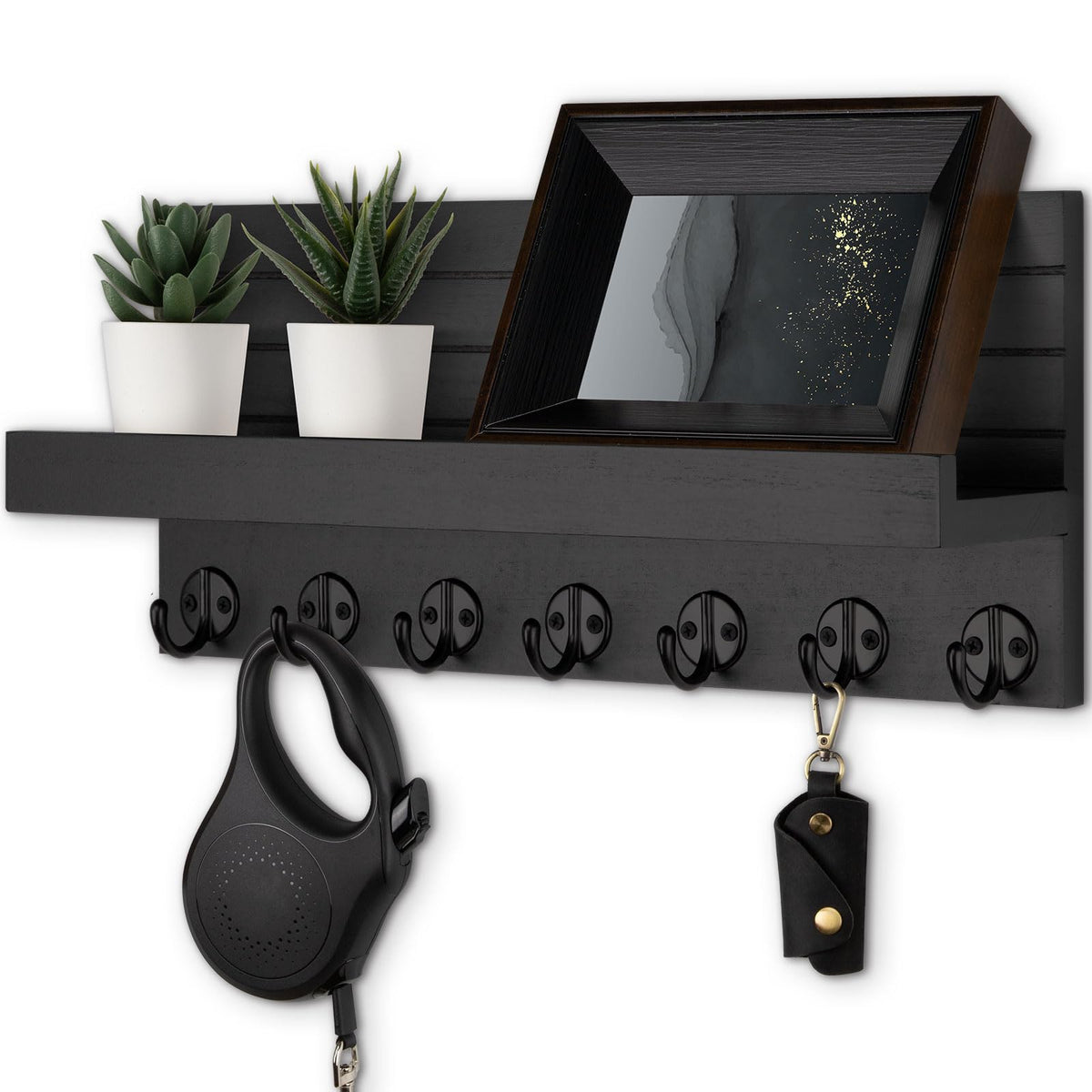 Lwenki Key Holder Wall Mount, Entryway Key and Mail Holder - Image 1