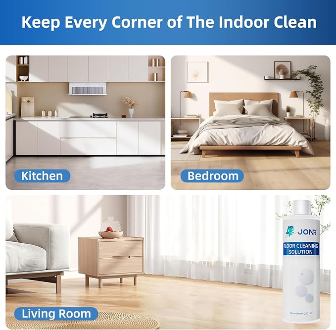 JONR Floor Cleaning Solution for ED/S20 Series Wet Dry Vacuum, Suitable with All Robot Vacuums with Mopping and Cordless Wet/Dry Vacuum Mop Cleaner, Deep Cleans for Multiple Hard Floors, 33.8 FL Oz
