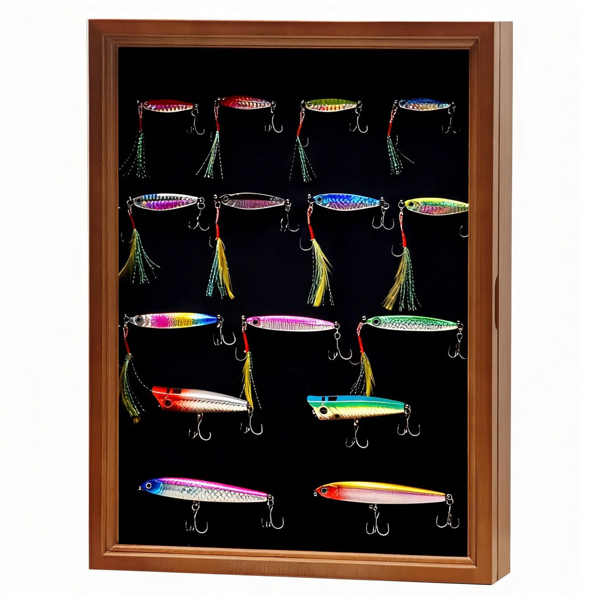 Fishing Lure Display Case Wall & Tabletop Tackle Storage - Image 1