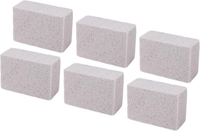 AUNMAS 6PCS Pool Pumice Stones, PVC Blocks for Hard Water Scale Calcium Deposits, with Long Lasting Performance, for Kitchen Sink Toilet Bowl Bathtub Shower Tile (M)