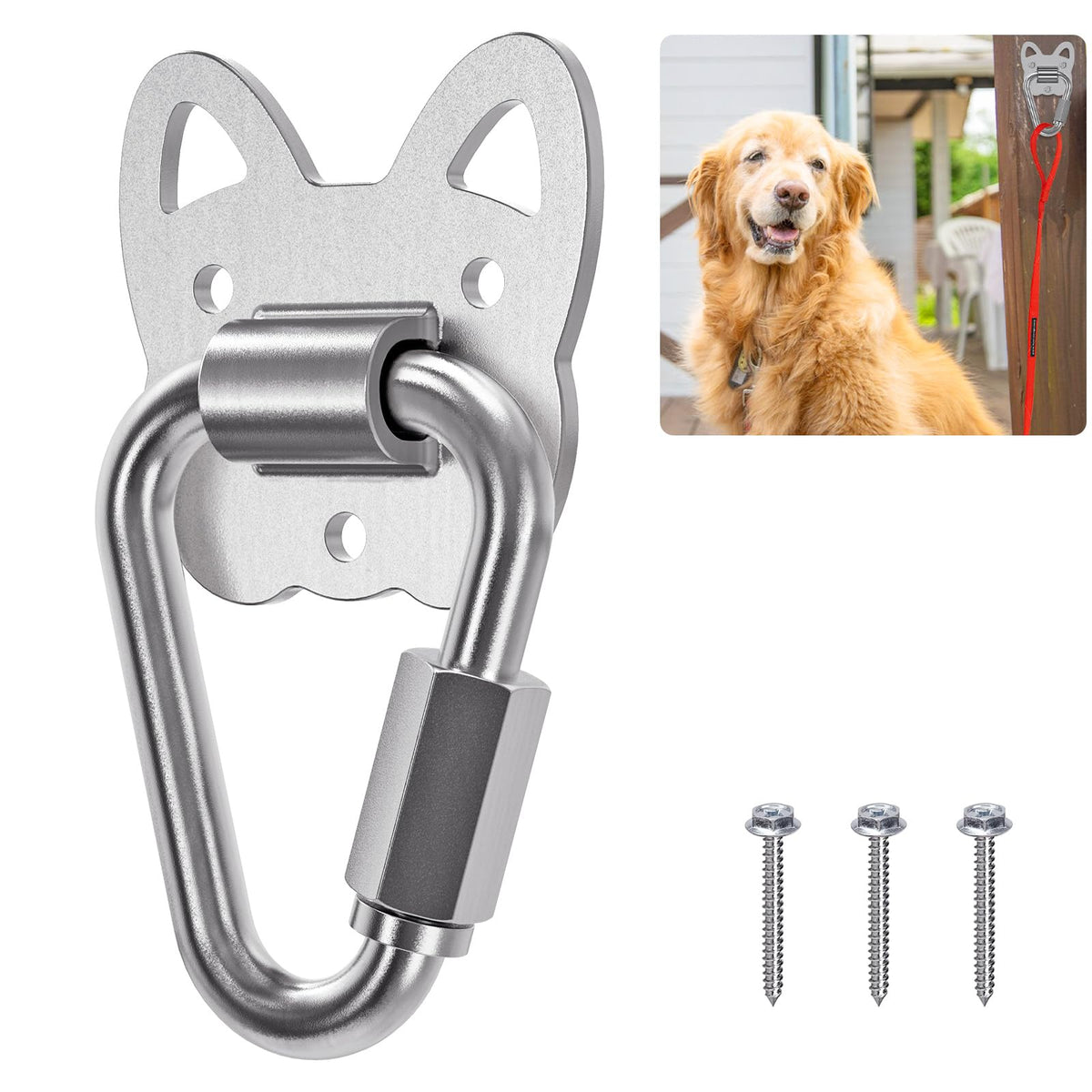 Dog Leash Holder Wall Mount Stainless Steel Hook, 1 Pack - Image 1