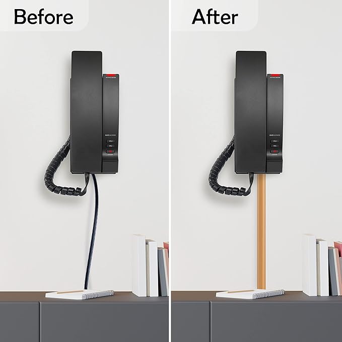Rubber Bond TV Cord Hider Cable Protector - Strong Self Adhesive Wall Cord Cover Cable Hider - Low Profile Cable Management Wall Cord Concealer Cable Raceway