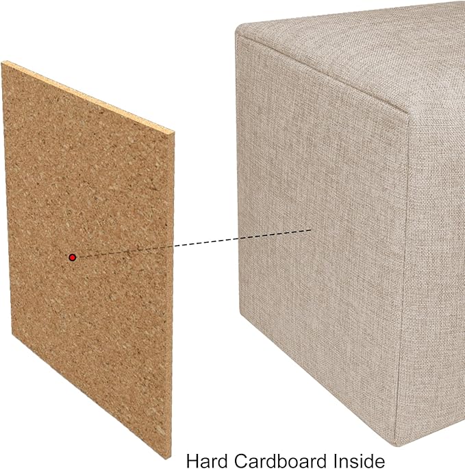 Univivi Fabric Storage Cubes 12 inch Cube Storage Bins with Rope Handles, Storage Baskets Cubes Organizer for Home Shelf Closet (White&Beige Brown , 4-Pack)