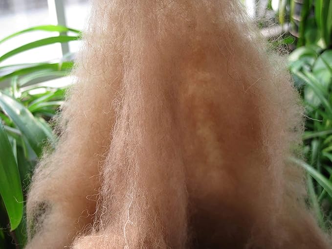 Super Clean Fine Camel Wool Fiber Filler Cloud for Stuffing, Needle Felting, Spinning,Blending and Dryer Balls, Carded,Un-Dyed,Natural Brown, 19 Micron (1lb)