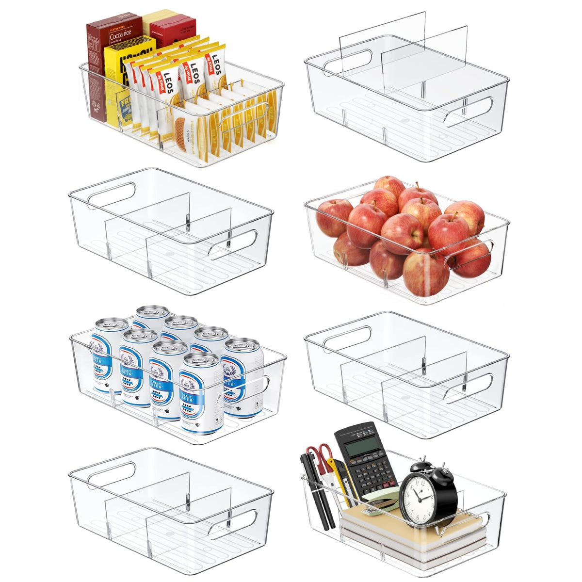 Mpotmiy 8-Pack Pantry Organizers and Storage, Clear | All Products - Image 1