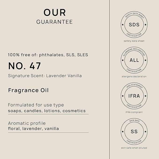 VINEVIDA [16oz] Lavender Vanilla Fragrance Oil for Candle Making Scents Soap, Perfume Oils, Soy Candles, Home Diffusers, Bath Scent Bomb, Linen Spray, Lotions, Car Freshies