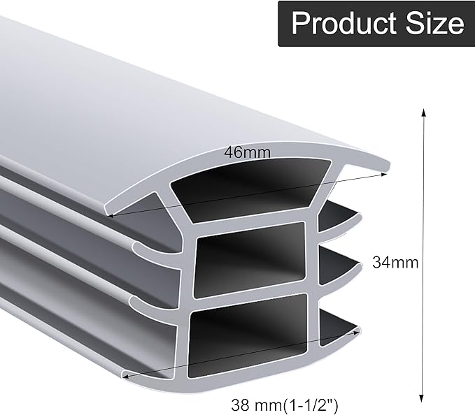 Flexible EPDM Rubber Strip (15 ft Long and 1-1/2 inch Wide, Suitable for 1-1/4“ to 1-1/2”) for Concrete Crack Repair and Replacement - Weather and Aging Resistant Expansion Joint Filler for Driveways
