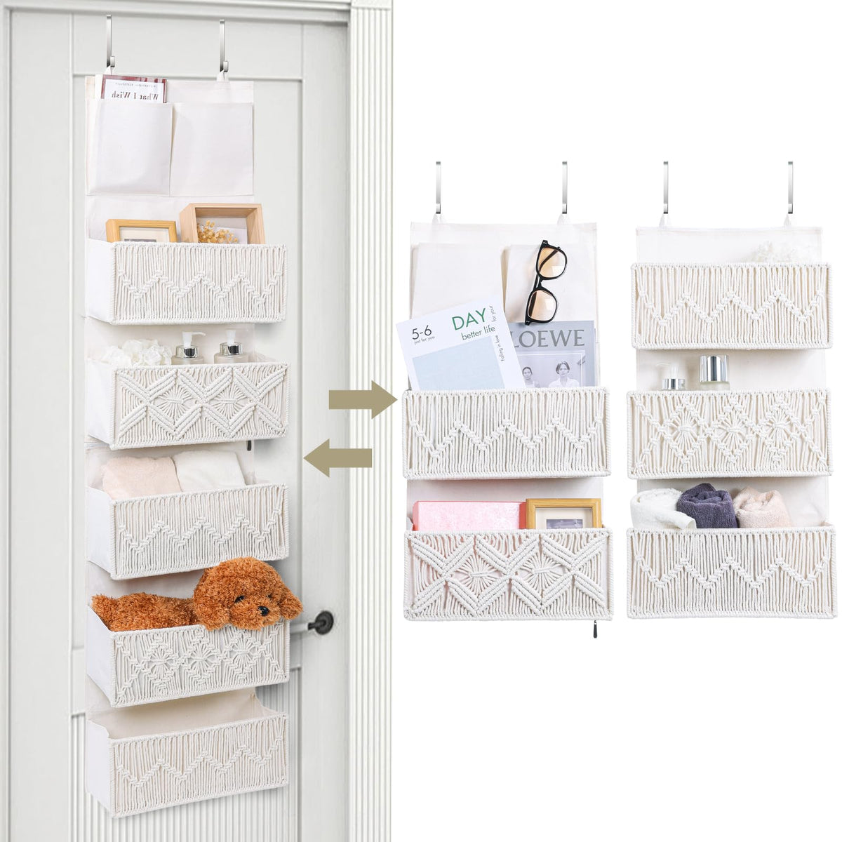 ANTIS'S HOME Over the Door Organizer Macrame Boho Nu | All Products - Image 1