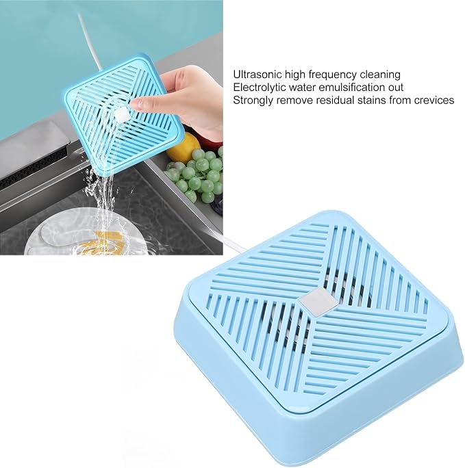 Mini USB Dishwasher, Blue Portable Dish Washing Machine with Ultrasonic Turbo Disinfection for Restaurant Travel Home Use
