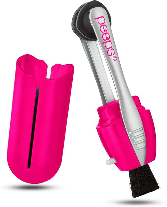 CarbonKlean Peeps Eyeglass Lens Cleaner - Efficient and Durable Carbon Microfiber Technology - Exclusively Used by NASA - 500 Uses (Injected Pink)