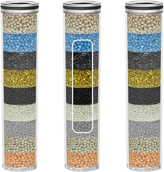 SSJ781 Multi-Stage Shower Filters Compatible with MakeFit DSSJ781 Dual Filtered Rain Shower Head Combo &HOPOPRO HSF-002 Filter Replacement,Hard Water High Efficiency Filter- 3 Pack