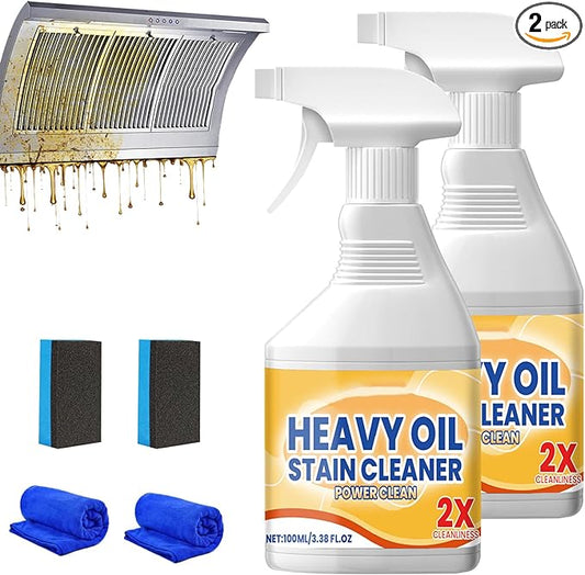 2Pcs Kitchen Heavy Oil Cleaner Spray, 2026 New All Purpose Kitchens Heavy Oil Cleaning Agent,Multipurpose Kitchen Cleaner, Heavy Duty Degreaser Cleaner Spray for Countertops, Ovens and Appliances