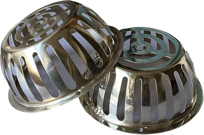 SUS304 Stainless Steel Roof Dome Drain Cover Strainer Anti-Clogging Atrium Grate 2pcs/pk (Φ: 5 inch)