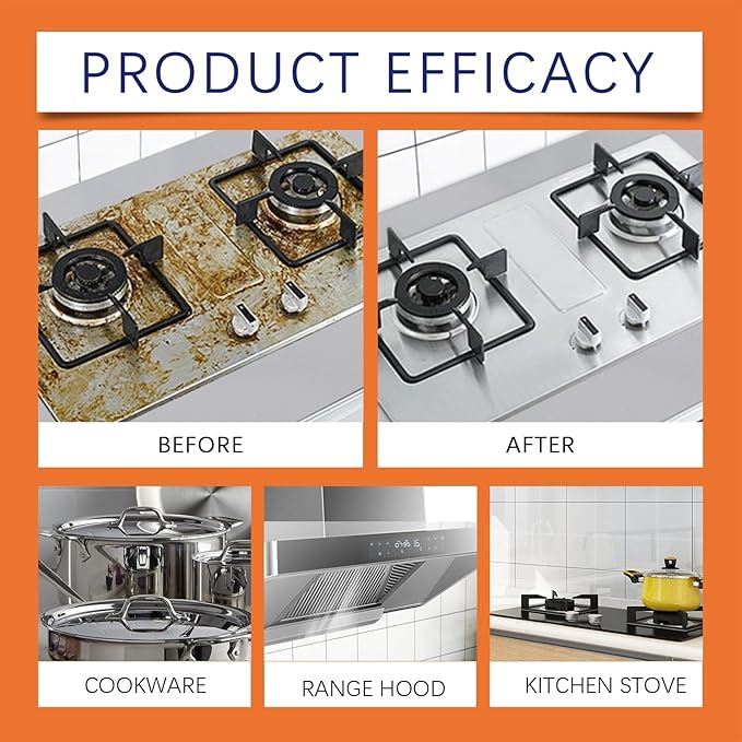 Kitchen Degreaser Spray, Powerful Range Hood & Stove Degreaser Cleaner Spray, Oven Racks, BBQ Grills Heavy Duty Stove Oven Cleaner Sprayer