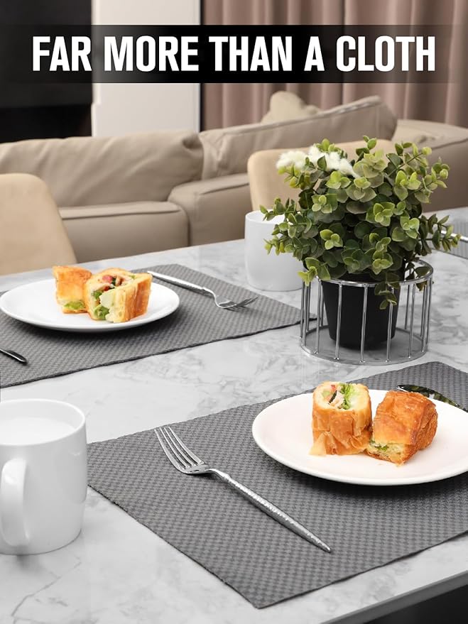 Fantasticlean Tear-Away Microfiber Cleaning Cloth Roll, Reusable Washable Kitchen Towel and Place Mats, Thick Dish Cloths